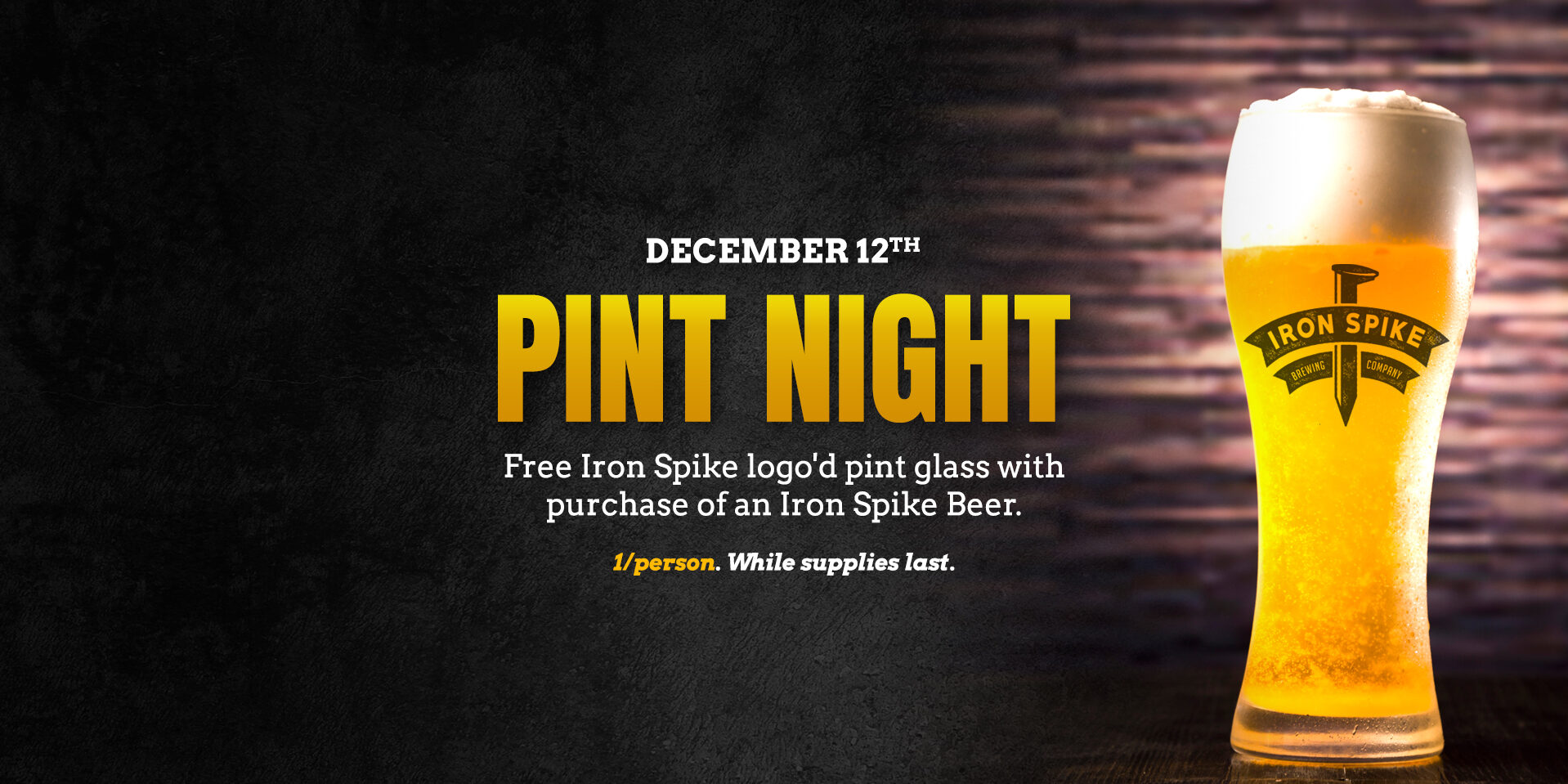 Pint Night at Iron Spike Brew Pub